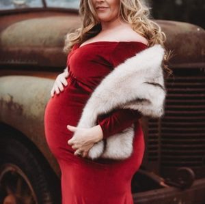 Velvet Maternity Gown